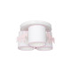 Plafonnier UNI licornes roses base ronde métal blanc 3 abat-jour tissu  E27 Enfant 