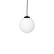 Suspension LIMA base métal noir boule verre blanc E14 Design chic 