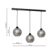 Suspension SOFIA 3 boules verre fumé E27 alignés Design chic 