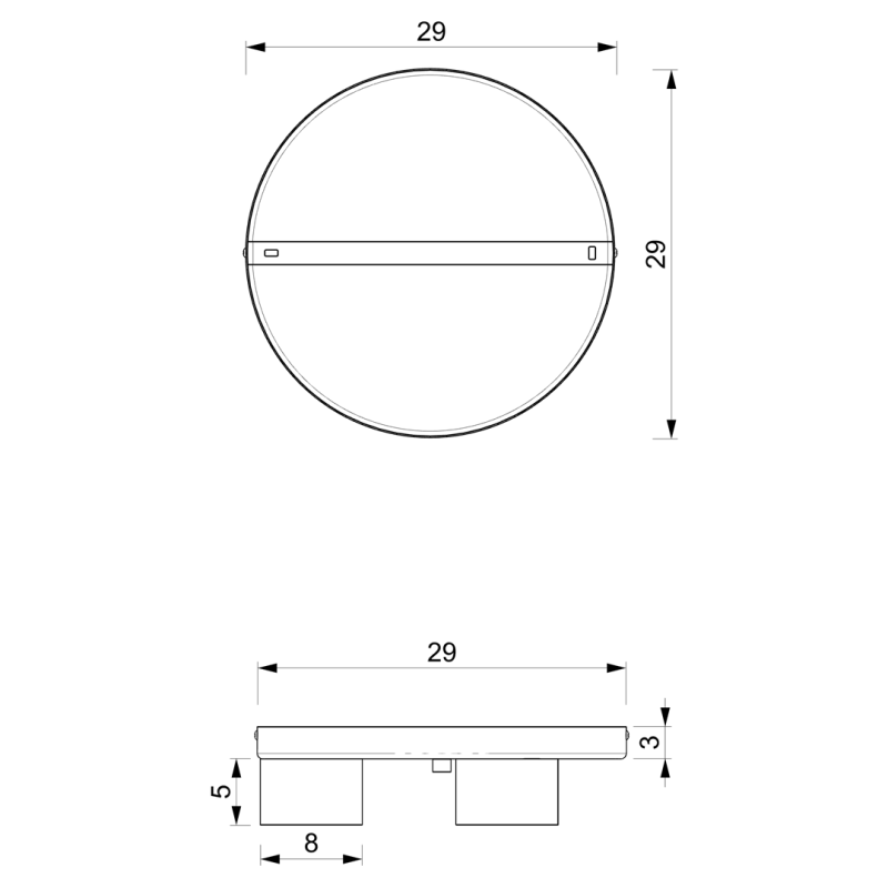 Plafonnier DIXIE base ronde métal noir 3 abat-jour GX53 Enfant 