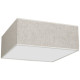 Plafonnier LINO carré 50cm abat-jour en lin beige gris E27 Nature 