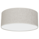 Plafonnier LINO rond 40cm abat-jour en lin beige gris E27 Nature 