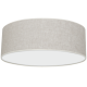 Plafonnier LINO rond 50cm abat-jour en lin beige gris E27 Nature 