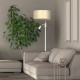 Lampadaire MARSHALL abat-jour rotin E27 + liseuse mini GU10 Nature 