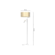 Lampadaire MARSHALL abat-jour rotin E27 + liseuse mini GU10 Nature 