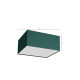 Plafonnier VERDE abat-jour carré 40cm tissu vert E27 Design chic 