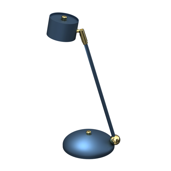 Lampe de bureau ARENA métal bleu et doré GX53 Design chic 