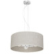 Plafonnier LINO rond 50cm abat-jour en lin beige gris E27 Nature 