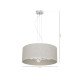 Plafonnier LINO rond 50cm abat-jour en lin beige gris E27 Nature 