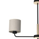 Plafonnier ATLANTA 3 abat-jour Lin beige gris E27 Nature 