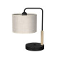 Lampe à poser ATLANTA abat-jour Lin beige gris E27 Nature 