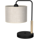 Lampe à poser ATLANTA abat-jour Lin beige gris E27 Nature 