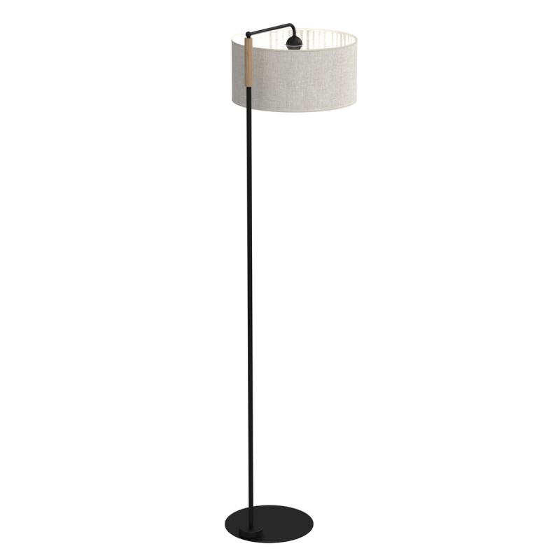 Lampadaire ATLANTA abat-jour Lin beige gris E27 Nature 