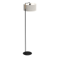 Lampadaire ATLANTA abat-jour Lin beige gris E27 Nature 