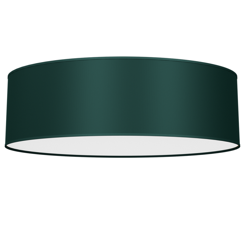 Plafonnier VERDE abat-jour rond 60cm tissu vert E27 Design chic 