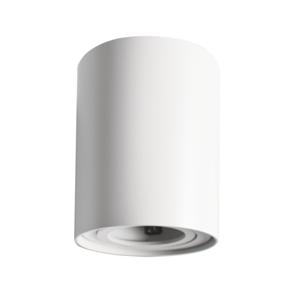 Plafonnier BIMA cylindre blanc aluminium GU10 Minimaliste 