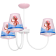Plafonnier LOLA la pieuvre rouge 3 abat-jour plastique rose bleu métal blanc E14 Enfant 
