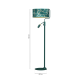 Lampadaire ZIGGY abat-jour tissu mosaique vert doré E27 + liseuse mini GU10 Design chic 