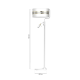 Lampadaire ULTIMO abat-jour tissu blanc bande doré E27 + liseuse mini GU10 Design chic 