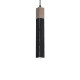 Suspension SOLO tube rectangulaire métal noir et bois mini GU10 Industriel 