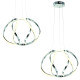 Suspension GLOBE bande lumineuse torsadée chromé LED 50W blanc neutre 3000Lm Design chic 