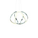 Suspension GLOBE bande lumineuse torsadée chromé LED 50W blanc neutre 3000Lm Design chic 