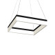 Suspension NERO cadre lumineux carré noir LED 32W blanc neutre 2240Lm Design chic 