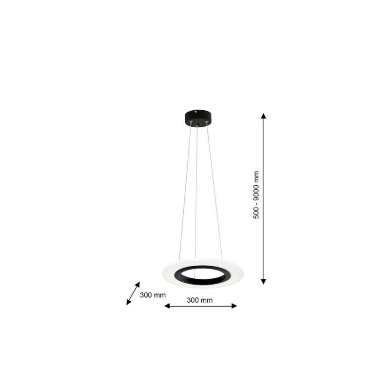 Suspension COSMO anneau lumineux blanc neutre 4000K LED 12W 840Lm Design chic 