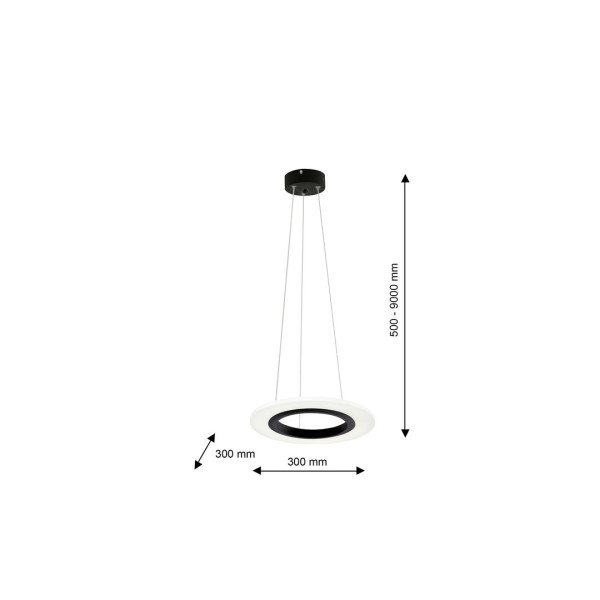Suspension COSMO anneau lumineux blanc neutre 4000K LED 12W 840Lm Design chic 