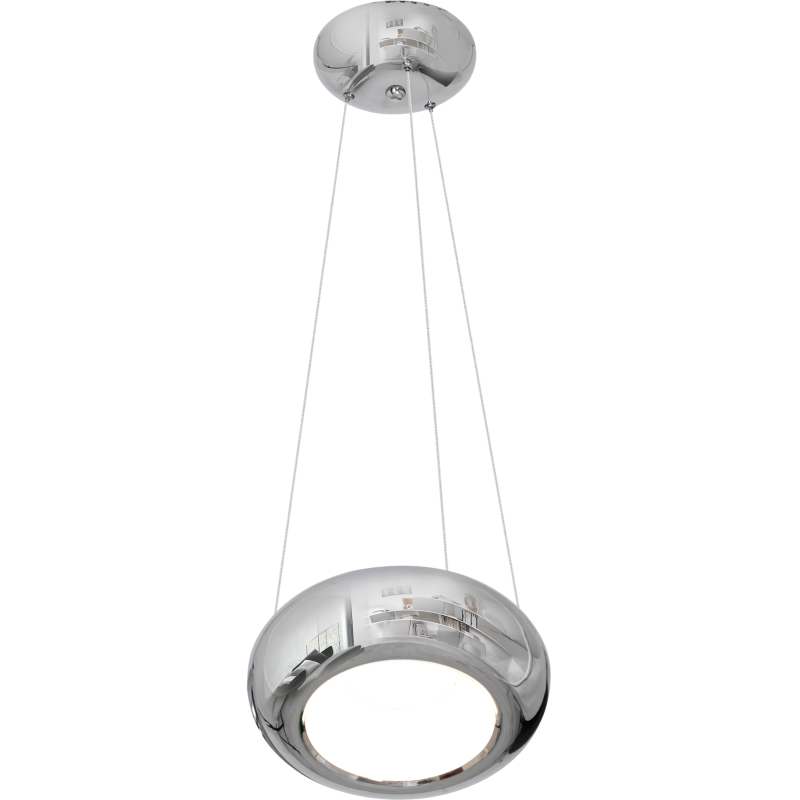 Suspension MERCURIO hauteur réglable anneau métal chromé LED blanc neutre 4000k 840Lm 12W Design chic 