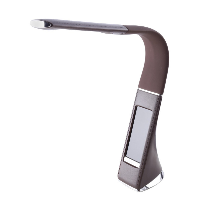 Lampe de bureau flexible et tactile GALA marron 420Lm LED blanc chaud dimmable 6W 