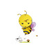 Applique murale à piles avec horloge BEE abeille jaune LED 0,6W sticker chien et niche Enfant 