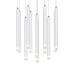 Suspension ALBA 12 cylindres métal blanc détail chromé G9 base ronde Minimaliste 