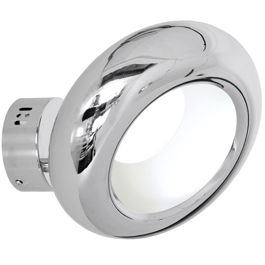 Applique murale MERCURIO anneau métal chromé LED blanc neutre 4000k 840Lm 12W Design chic 