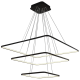 Suspension NIX 3 cadres lumineux carré noir superposés LED 117W blanc chaud 8190Lm Design chic 