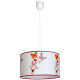 Suspension BUTTERFLIES abat-jour blanc Papillons rouge orange E27 Enfant 