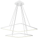 Suspension NIX 2 cadres lumineux carré blanc superposés LED 50W blanc chaud 3500Lm Design chic 