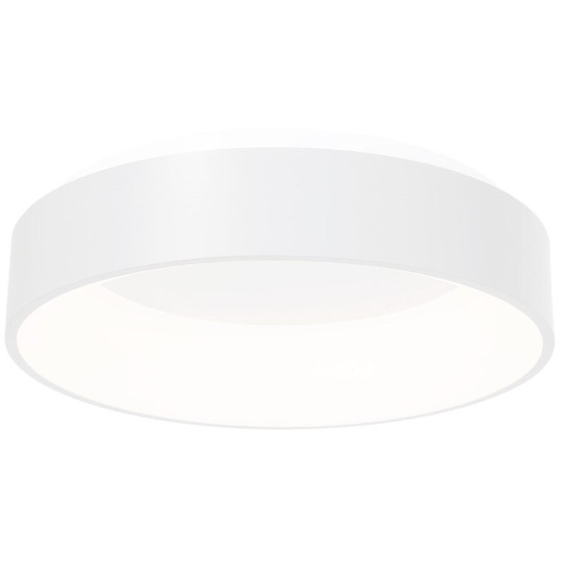 Plafonnier OHIO abat-jour 45cm acrylique blanc LED 24W blanc neutre 4000k 1680Lm Minimaliste 