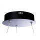 Suspension ORION anneau lumineux noir horizontal LED blanc chaud 1540Lm 22W Design chic 