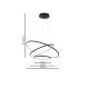 Suspension ORION 3 anneaux lumineux noir entrelacés LED blanc chaud 6930Lm 99W Design chic 