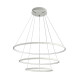 Suspension ORION 3 anneaux lumineux blanc superposés LED 3000K 6930Lm 99W Design chic 