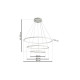 Suspension ORION 3 anneaux lumineux blanc superposés LED 3000K 6930Lm 99W Design chic 