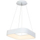 Suspension ASTRO carré blanc LED blanc neutre 4000K 1680 Lm 24W Minimaliste 