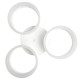 Plafonnier RING 3 anneaux lumineux blanc en cercle LED blanc neutre 2520Lm 36W Design chic 