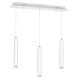 Suspension ALBA 3 cylindres métal blanc détail chromé G9 Minimaliste 