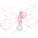 Applique murale MOTYL Papillon métal rose E27 Enfant 