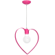 Suspension AMORE cœur métal fuschia E27 Enfant 