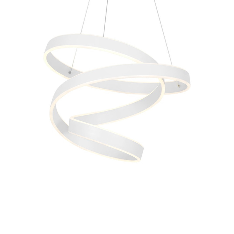 Suspension ANDROMEDA bande lumineuse odulée verticale blanche LED blanc neutre 100W Design chic 