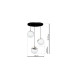 Suspension SPARTA 3 boules dorées verre blanc E14 base ronde métal noir Design chic 