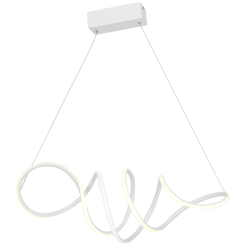 Suspension LOCA bande lumineuse odulée horizontale blanc LED blanc neutre 56W 3360Lm Design chic 